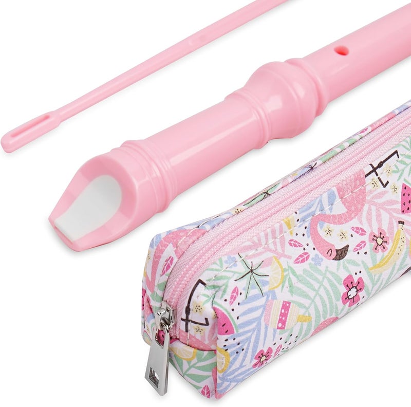 Haecsfl Recorder Instrument for Beginner Adults,8-Hole Soprano Descant Recorder Music Flute with Cleaning Rod & Case Bag For Home Entertainment(2-Pink Flamingo2) - Image 5